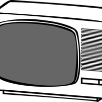 Line art Television vector file