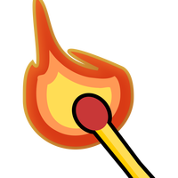 Lit Match Vector Clipart