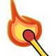 Lit Match Vector Clipart