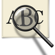 Magnifying Glass looking at ABC's vector clipart