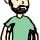 Man in a Cast Vector Clipart