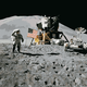Man on the moon of Apollo 15 vector file