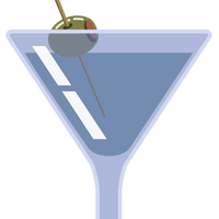 Martini With Olive vector clipart