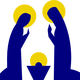 Mary, Joseph, and Jesus vector clipart