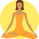 Meditating Buddhist Women Vector Clipart
