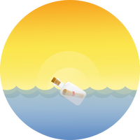 Message in a Bottle Vector Art