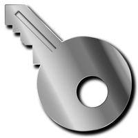 Metal Key Vector Clipart