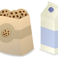 Milk and Cookies Vector Clipart