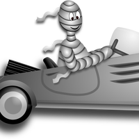 Mummy in Car Vector Art