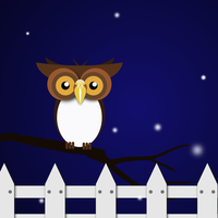 Night Owl Vector Clipart