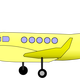 Old Yellow Plane Vector Clipart