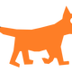 Orange Cartoon Fox vector clipart