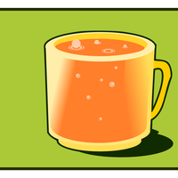 Orange Cup Vector Clipart