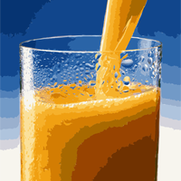 Orange Juice being poured vector file