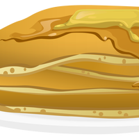 Pancakes on a plate vector clipart