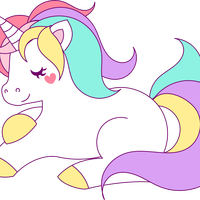 Pastel Unicorn Vector Clipart