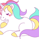 Pastel Unicorn Vector Clipart