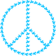 Peace sign with doves vector clipart