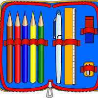 Pencil Case Vector Clipart