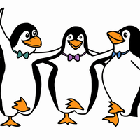 Penguin Dancing Vector Clipart