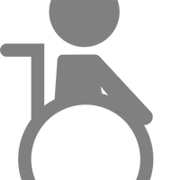 Person in a wheelchair vector clipart