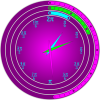 Pi Clock Vector Clipart