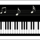 Piano Keyboard with Notes vector file