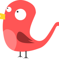 Pink Bird vector clipart