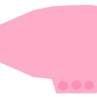 Pink Blimp Vector Clipart