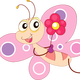 Pink Butterfly Vector Clipart