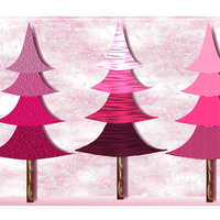 Pink Christmas Trees illustration vector file