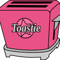 Pink Chrome Toastie Toaster vector clipart