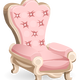 Pink Royal Chair Seat Vector Clipart