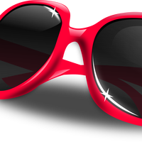 Pink sunglasses vector clipart