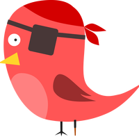 Pirate Bird Vector Clipart