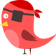 Pirate Bird Vector Clipart