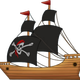 Pirate Ship Vector Clipart