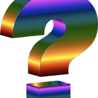 Prismatic 3D Question Mark Vector Clipart