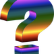 Prismatic 3D Question Mark Vector Clipart