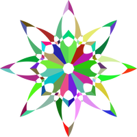 Prismatic Flower Silhouette Vector File