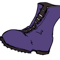 Purple Jackboot vector clipart