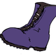Purple Jackboot vector clipart
