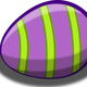 Purple Striped Easter Egg, Vector Clipart