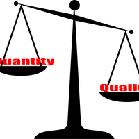 Quality vs Quantity Vector Clipart