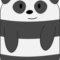 Rectangular Panda Vector Art