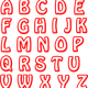Red Alphabet Letters vector clipart
