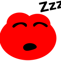 Red blob Sleeping Vector Clipart