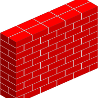 Red Brick Wall Vector Clipart