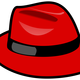 Red Fedora hat vector clipart