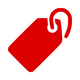 Red Tags Vector Clipart